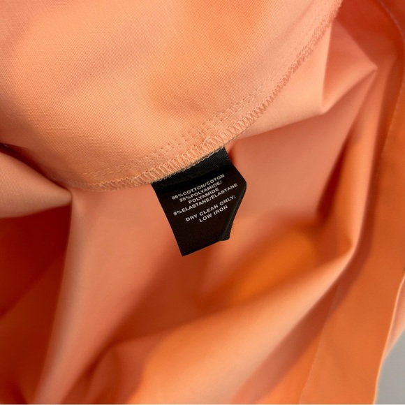 Lafayette 148 Salmon Pink Short Sleeve Collared Shift Shirt Dress Size Medium - Picture 11 of 11